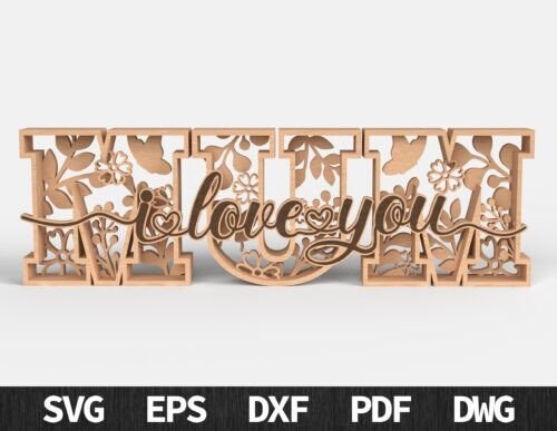 MUM I Love You Floral 119208738 Creativo Digital